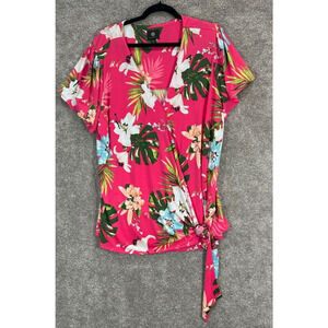 JM Collection Pink Floral Blouse